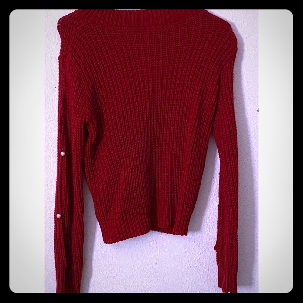 Red Knitted top, knitted sweater